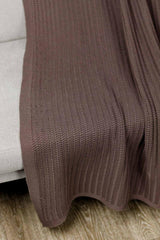 Плед вʼязаний Cotton шоколадний Прованс, 120х200 см