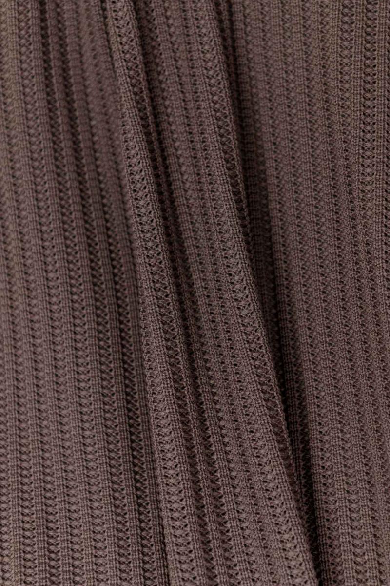 Плед вʼязаний Cotton шоколадний Прованс, 120х200 см