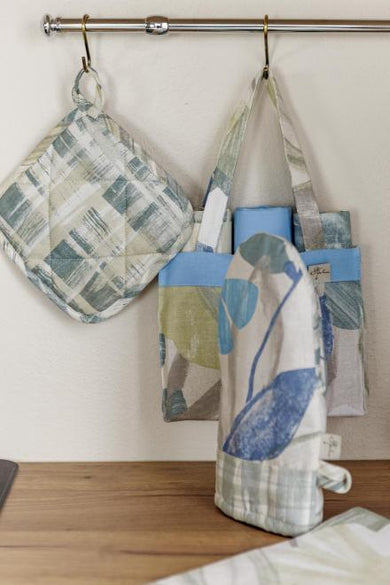 Набір рукавичка та прихватка Блакитні Квіти ПРОВАНС, 32х20см 034949