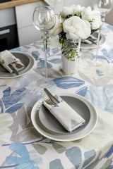 Скатертина на стіл Блакитні Квіти Прованс, 136х220 см