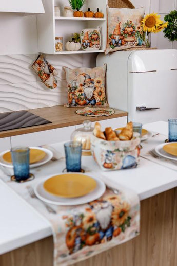 Кошик для хліба Гарбузові гноми ПРОВАНС, 16х14х15см 036353