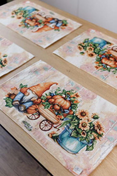 Гобеленова серветка Гарбузові гноми ПРОВАНС, 30х50см 036238