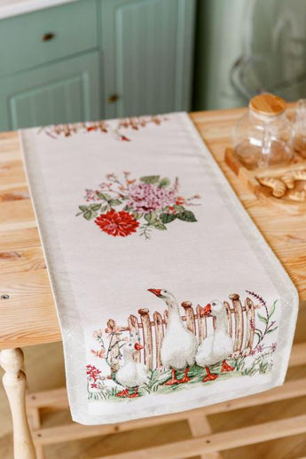 Доріжка на стіл Гуси ПРОВАНС, 35х100см 034161