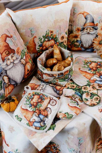 Гобеленова прихватка для гарячого Гарбузові гноми ПРОВАНС, 20х20см 036346