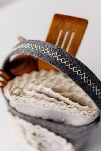 Декоративний кошик з ручкою для дрібниць Provence ПРОВАНС, 16х16см 039698