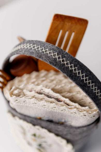 Декоративний кошик з ручкою для дрібниць Provence ПРОВАНС, 16х16см 039698