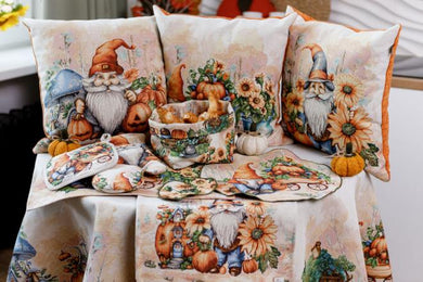 Кошик для хліба Гарбузові гноми ПРОВАНС, 16х14х15см 036353