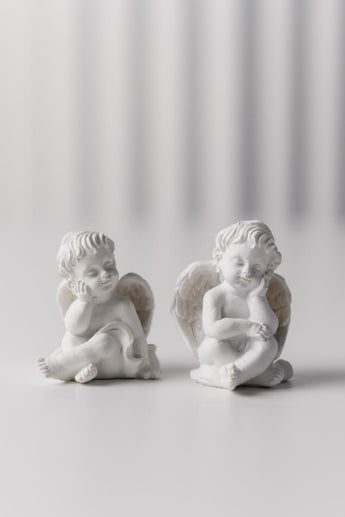 Статуетка декоративна Ангел з правою рукою до обличча ПРОВАНС, 6 039352