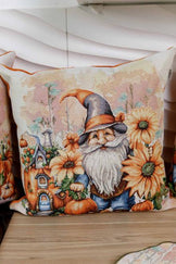 Декоративна наволочка Гарбузові гноми з будиночком ПРОВАНС, 45х45см 036214