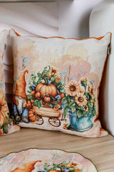 Декоративна наволочка Гарбузові гноми з возиком ПРОВАНС, 45х45см 036216