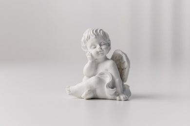Статуетка декоративна Ангел з правою рукою до обличча ПРОВАНС, 6 039352