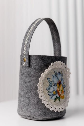 Декоративний кошик з ручкою для дрібниць Рrimavera ПРОВАНС, 16х16см 039696