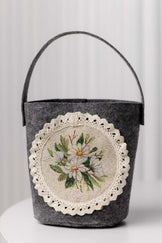 Декоративний кошик з ручкою для дрібниць Provence ПРОВАНС, 16х16см 039698