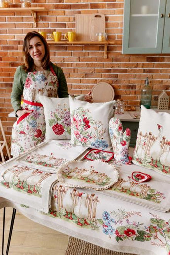 Гобеленова рукавиця для кухні Гуси ПРОВАНС, 32х15см 034325