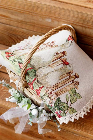 Серветка кругла Гуси ПРОВАНС, D35см 034081