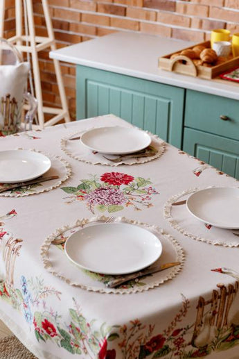 Серветка кругла Гуси ПРОВАНС, D35см 034081