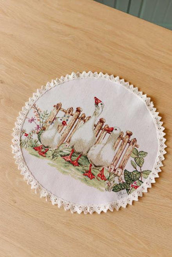 Серветка кругла Гуси ПРОВАНС, D35см 034081