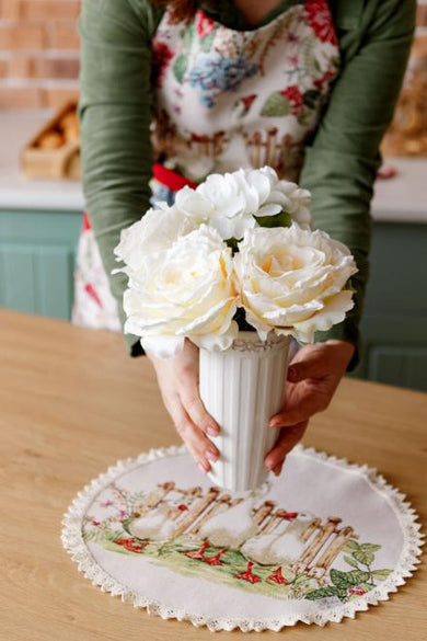 Серветка кругла Гуси ПРОВАНС, D35см 034081