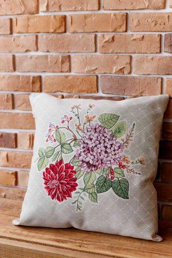 Гобеленова наволочка декоративна Букет квітів ПРОВАНС, 45х45см 034211