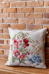Гобеленова подушка декоративна Квіти в рамці ПРОВАНС, 45х45см 034203