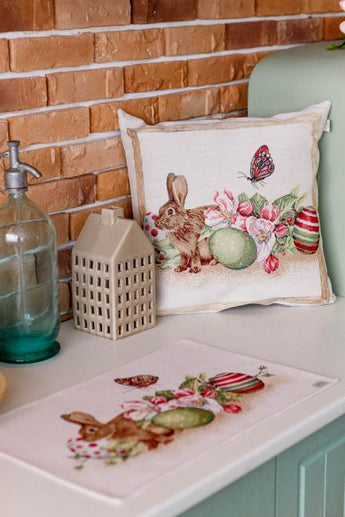 Великоднева декоративна подушка Веснянка Зайчик ПРОВАНС, 45х45см 034272