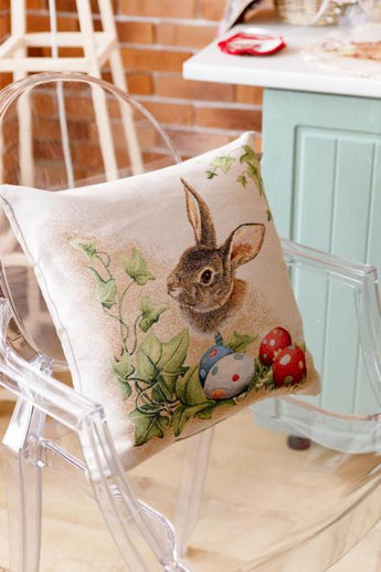 Великоднева  декоративна наволочка  Веснянка Заєць ПРОВАНС, 45х45см 034262