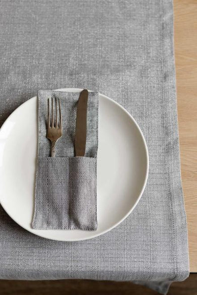 Набір святкових чохлів для приборів Перлина Silver ПРОВАНС, 24х10см 038512