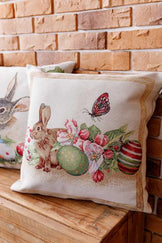 Великоднева декоративна наволочка Веснянка Зайчик ПРОВАНС, 45х45см 034266
