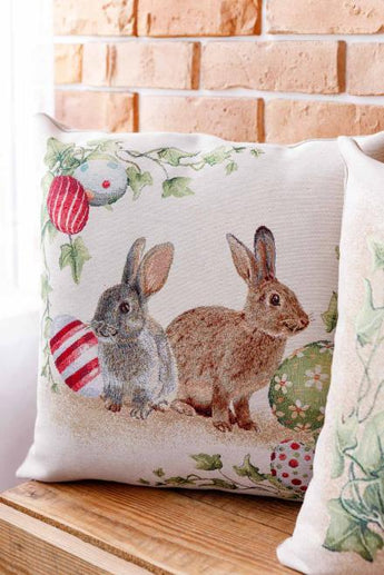 Великоднева декоративна наволочка Веснянка Зайці ПРОВАНС, 45х45см 034264