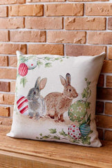 Великоднева декоративна подушка  Веснянка Зайці ПРОВАНС, 45х45см 034270