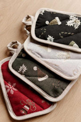 Новорічна прихватка Шапочки на бежевому ПРОВАНС, 15х20см 037916