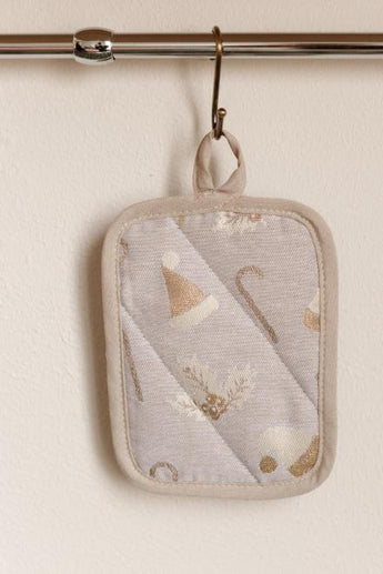 Новорічна прихватка Шапочки на бежевому ПРОВАНС, 15х20см 037916