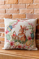 Великодня декоративна подушка Злагода Зайчата ПРОВАНС, 45х45см 034260