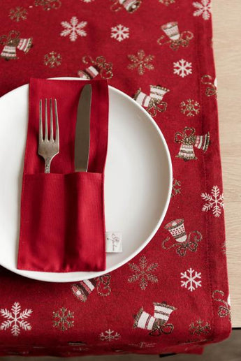 Чохол для столових приборів червоний ПРОВАНС, 24х10см 037928