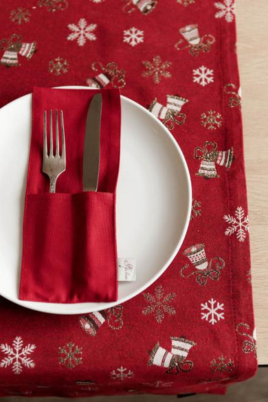 Чохол для столових приборів червоний ПРОВАНС, 24х10см 037928