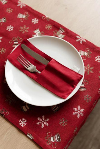 Чохол для столових приборів червоний ПРОВАНС, 24х10см 037928