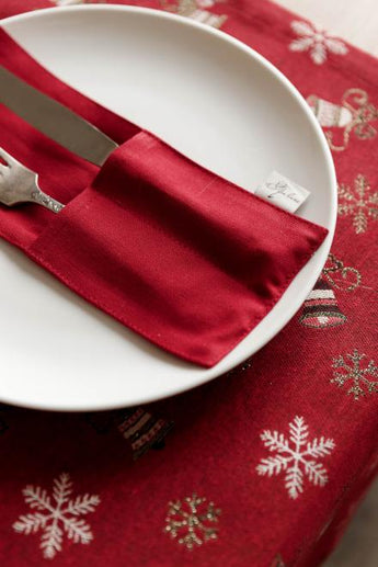 Чохол для столових приборів червоний ПРОВАНС, 24х10см 037928
