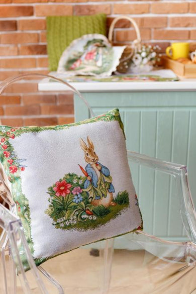 Гобеленова наволочка декоративна Галявина Заєць ПРОВАНС, 45х45см 034242