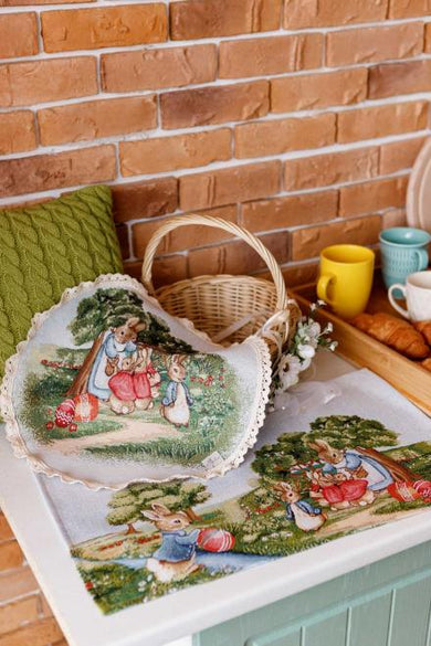 Серветка гобеленова на стіл Галявина ПРОВАНС, 30х50см 034083