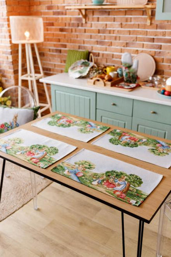 Серветка гобеленова на стіл Галявина ПРОВАНС, 30х50см 034083