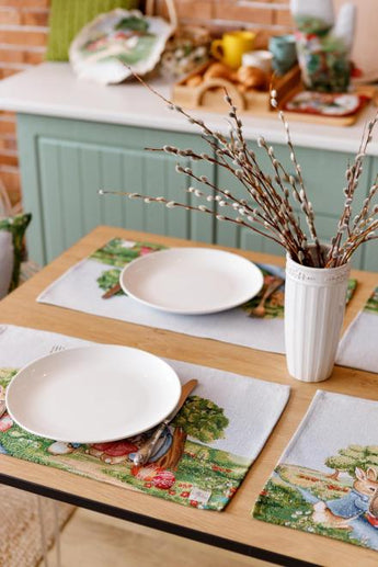 Серветка гобеленова на стіл Галявина ПРОВАНС, 30х50см 034083