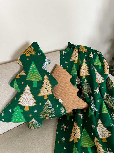 Декоративна подушка Ялинка зелена з малюнком ПРОВАНС, 50см 038919