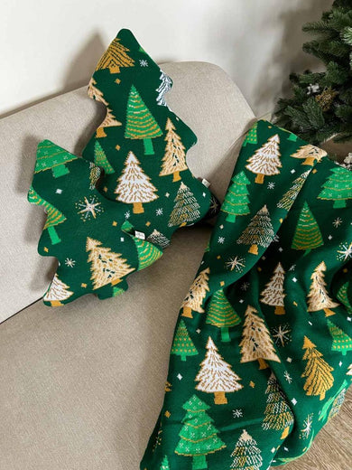 Декоративна подушка Ялинка зелена з малюнком ПРОВАНС, 50см 038919