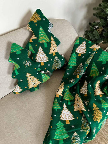 Декоративна подушка Ялинка зелена з малюнком ПРОВАНС, 38см 038920