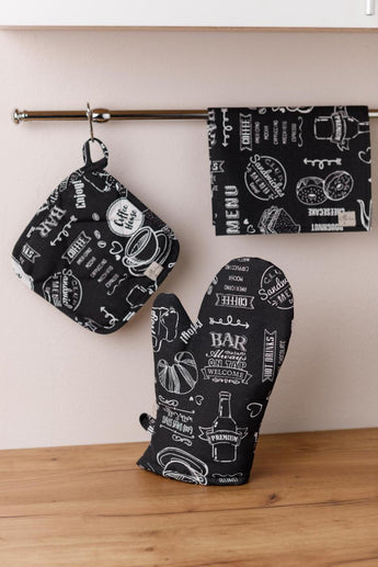 Кухонна прихватка Breakfast black ПРОВАНС, 20х20см 039629