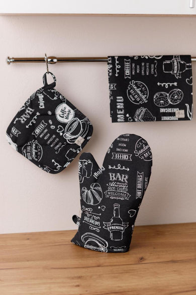 Кухонна прихватка Breakfast black ПРОВАНС, 20х20см 039629