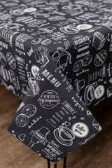 Скатертина на стіл Breakfast black ПРОВАНС, 136х180см 039623