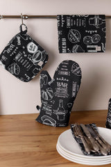 Рукавиця кухонна Breakfast black Прованс, 31х18 см