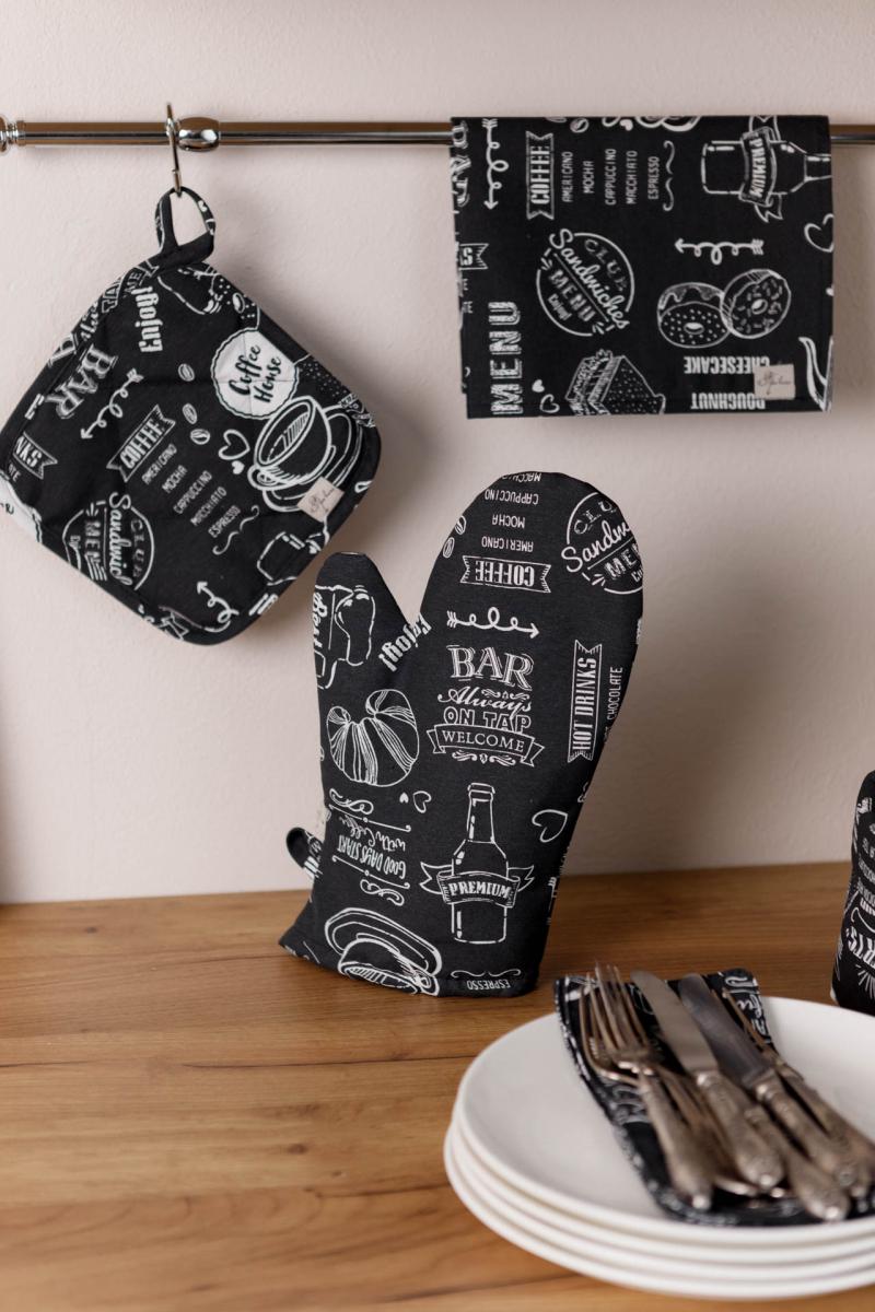 Рукавиця кухонна Breakfast black Прованс, 31х18 см