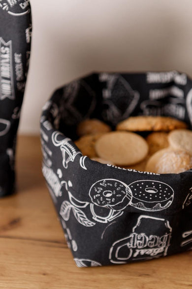 Універсальний кошик для зберігання Breakfast black ПРОВАНС, 14х16х15см 039625